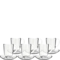 6 Latte Macchiatotassen NAPOLI 380 ml mit Untertassen