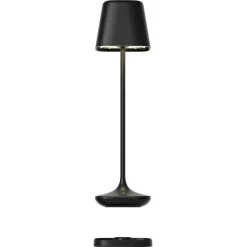 Akku-Tischleuchte CAPRI 25 cm schwarz