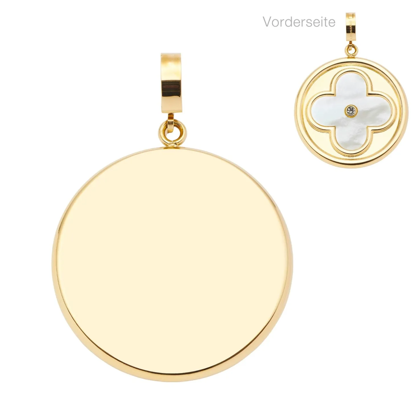 Anhänger HELENA gold Clip & Mix mit persönlicher Gravur