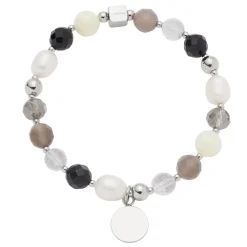 Armband HOPE silber/grau mit persönlicher Gravur