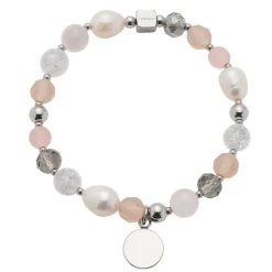 Armband HOPE silber/rose mit persönlicher Gravur