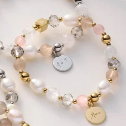 Armband HOPE silber/rose mit persönlicher Gravur