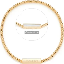 Armband PILEA gold mit persönlicher Gravur