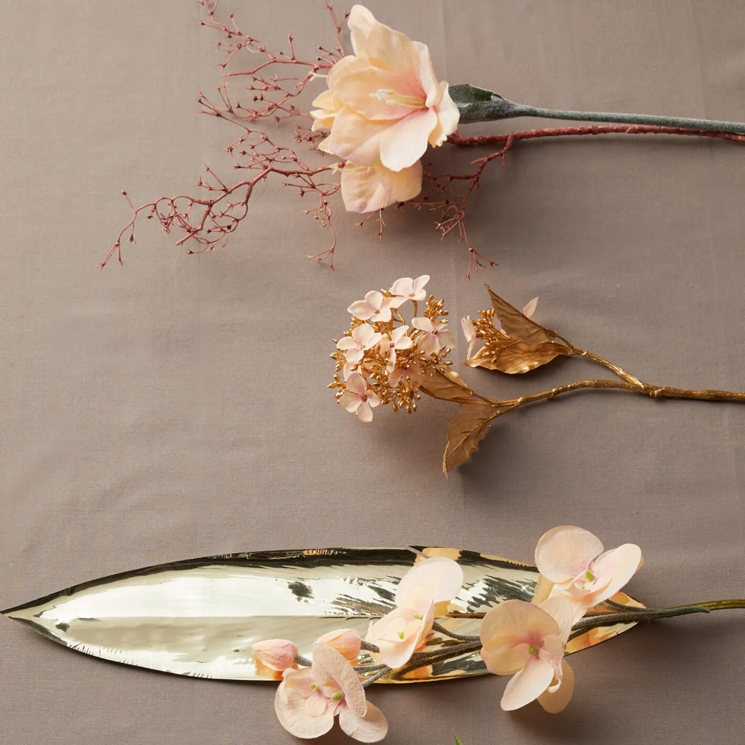 Blatt FIORE 90 cm champagner