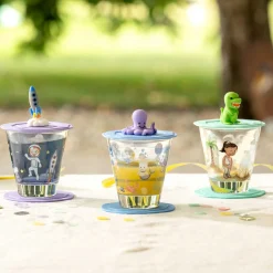 Deckel türkis BAMBINI AVVENTURA Dinosaurier