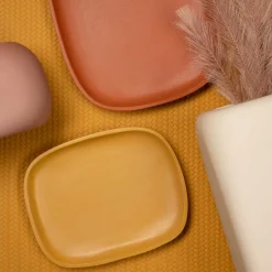 Dekoteller Metall CAMMINATA amber 17 cm x 21 cm