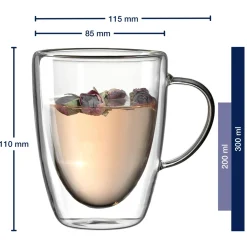 Doppelwandtasse DUO 300 ml 4er-Set