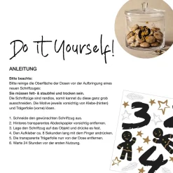 Dose SILENZIO 20 cm mit Rub-on-Stickern