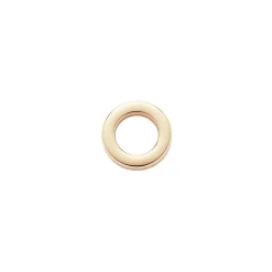 Edelstahlring gold klein flach