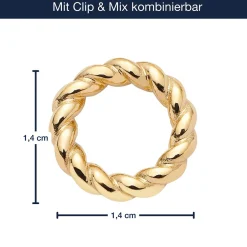 Edelstahlring LIESEL Clip & Mix gold