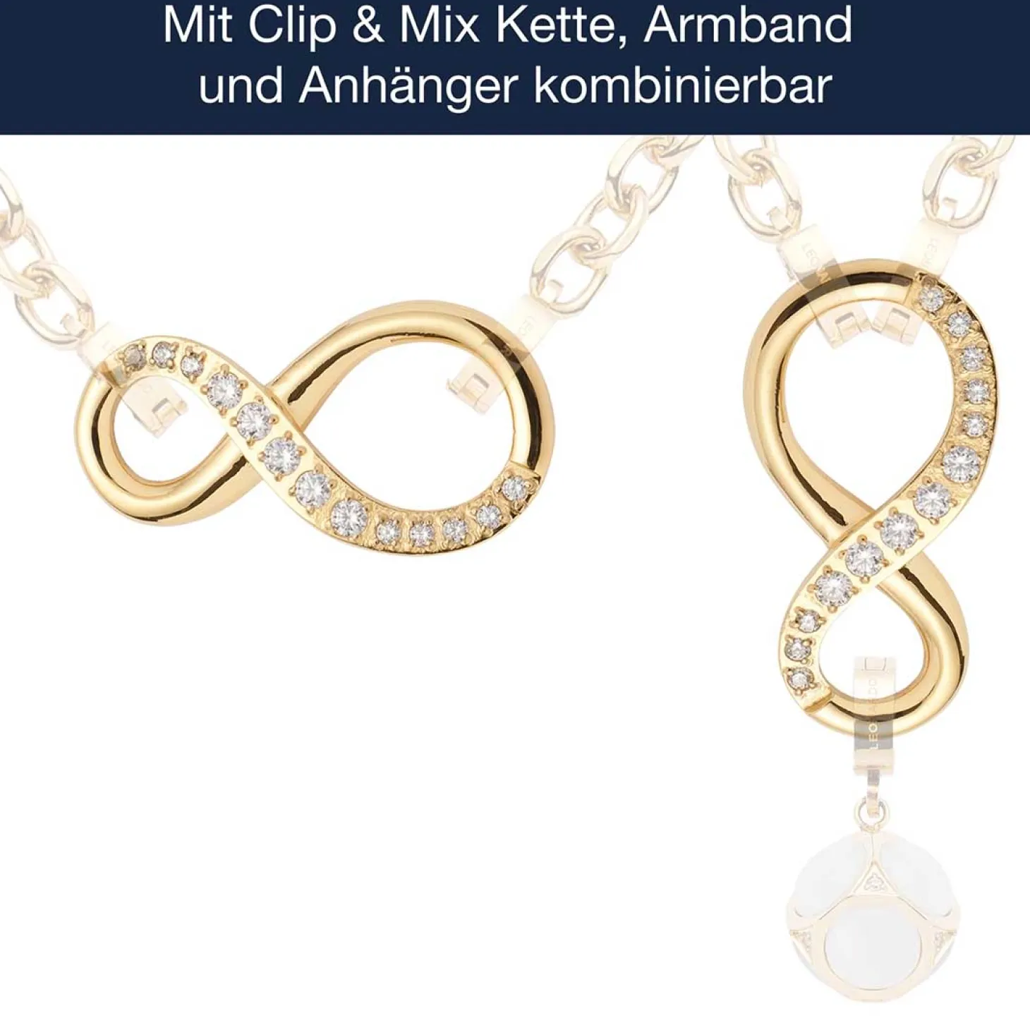 Edelstahlring SENTA gold Clip & Mix