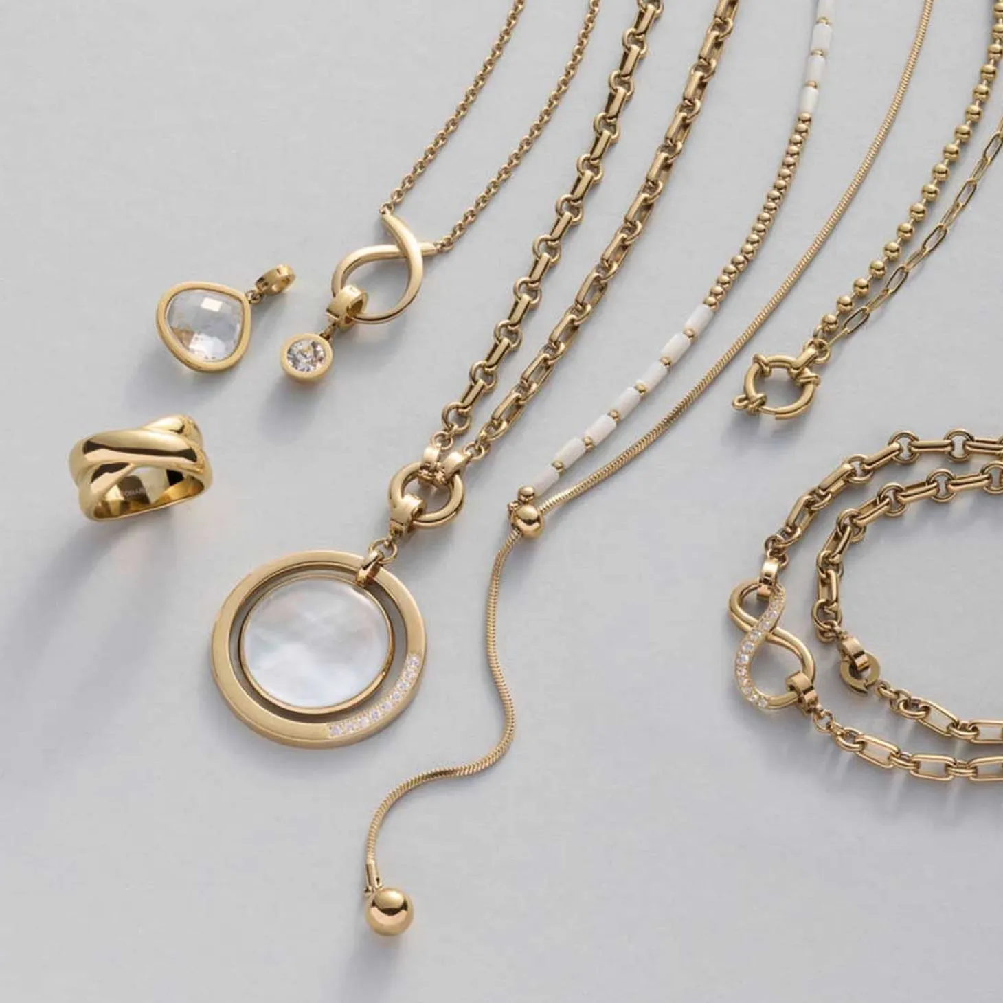 Edelstahlring SENTA gold Clip & Mix