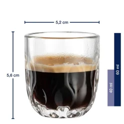 Espressoglas GOCCE 90ml 3. Variante 2er-Set