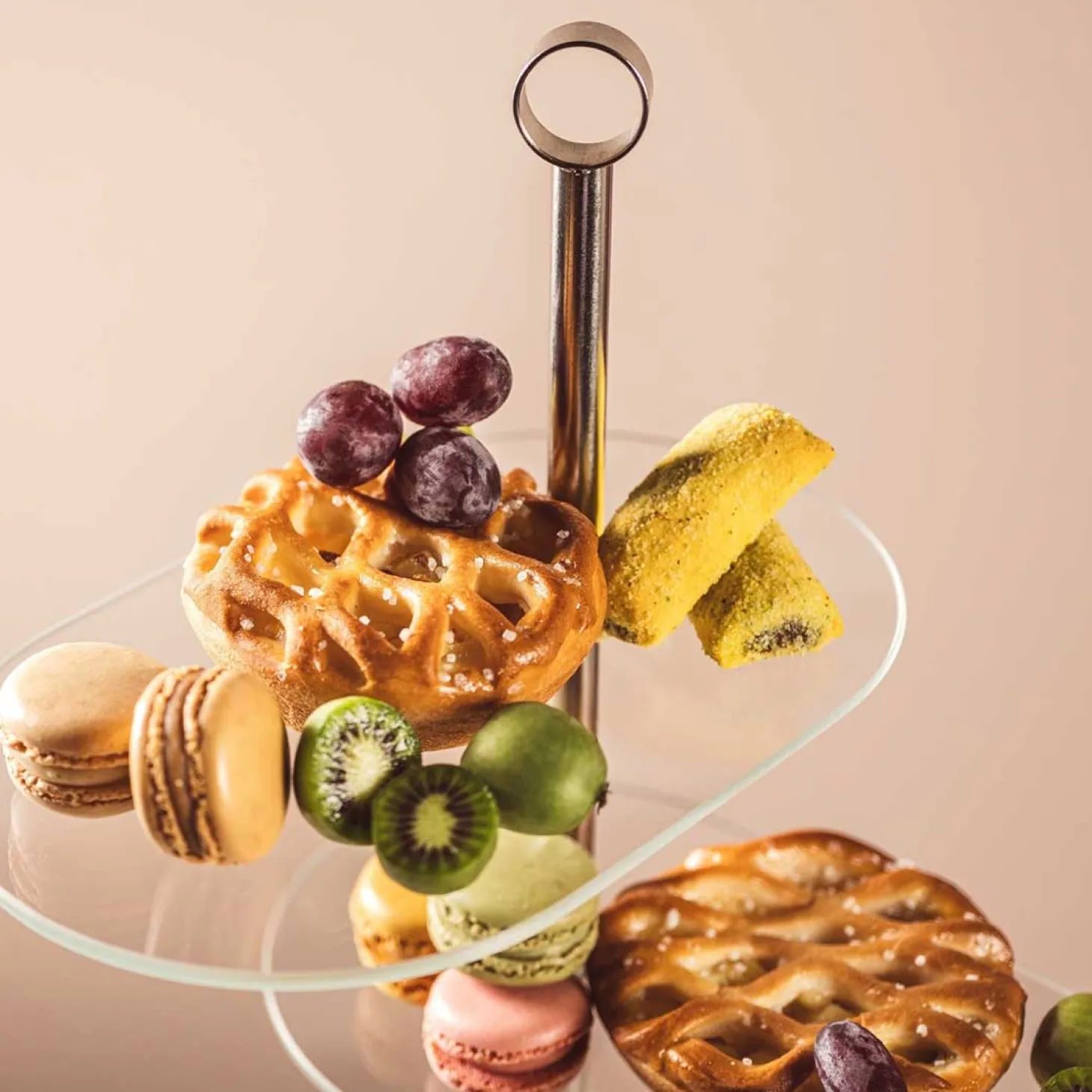 Etagere CENA silber asymetrisch 3-teilig