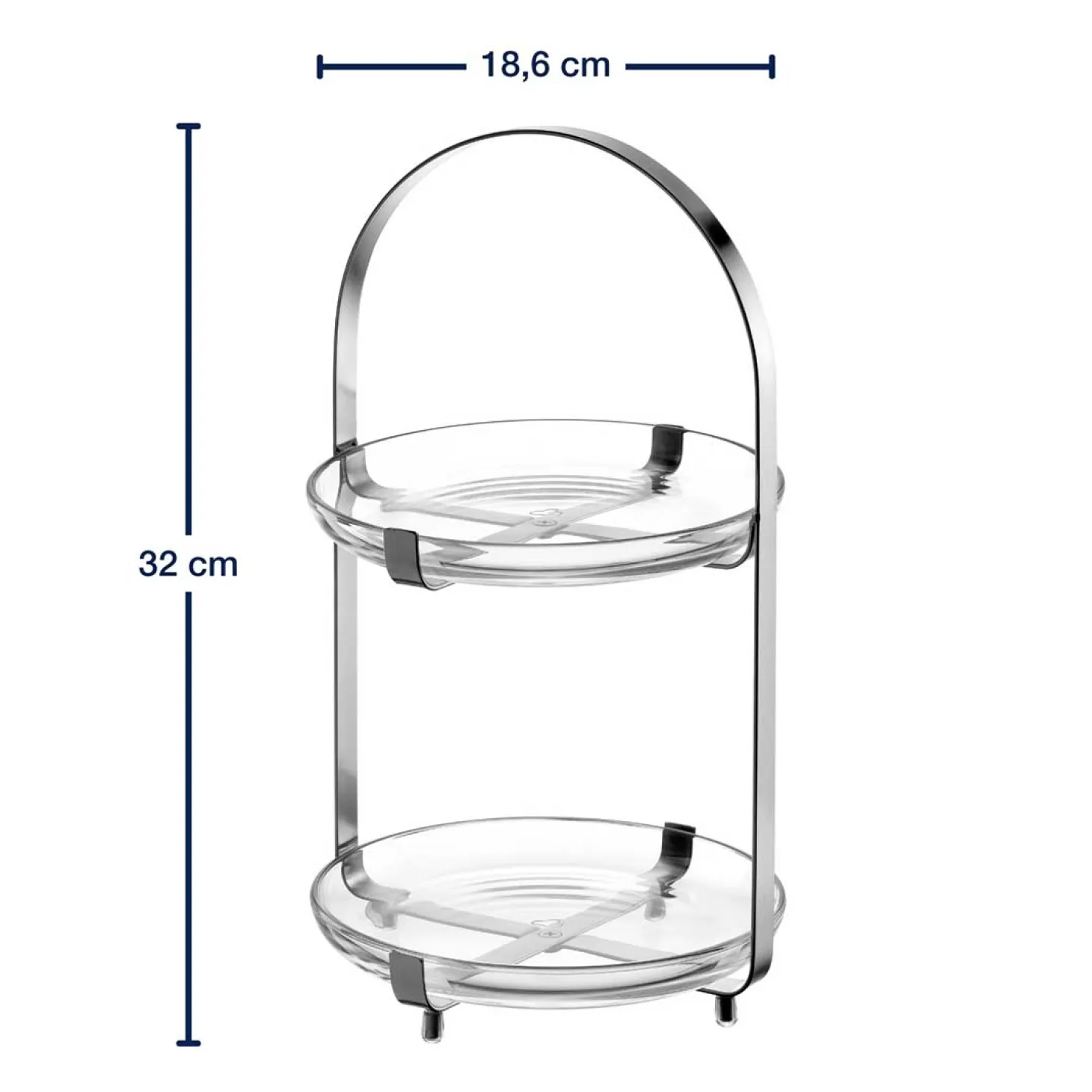 Etagere CUCINA silber 2-teilig