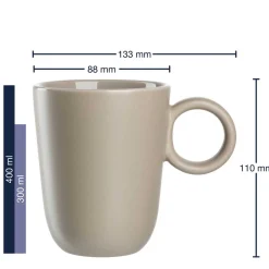 Geschirrset ROMA beige 6-teilig