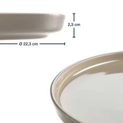 Geschirrset ROMA beige 6-teilig