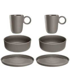 Geschirrset ROMA taupe 6-teilig