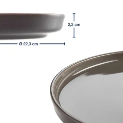 Geschirrset ROMA taupe 6-teilig