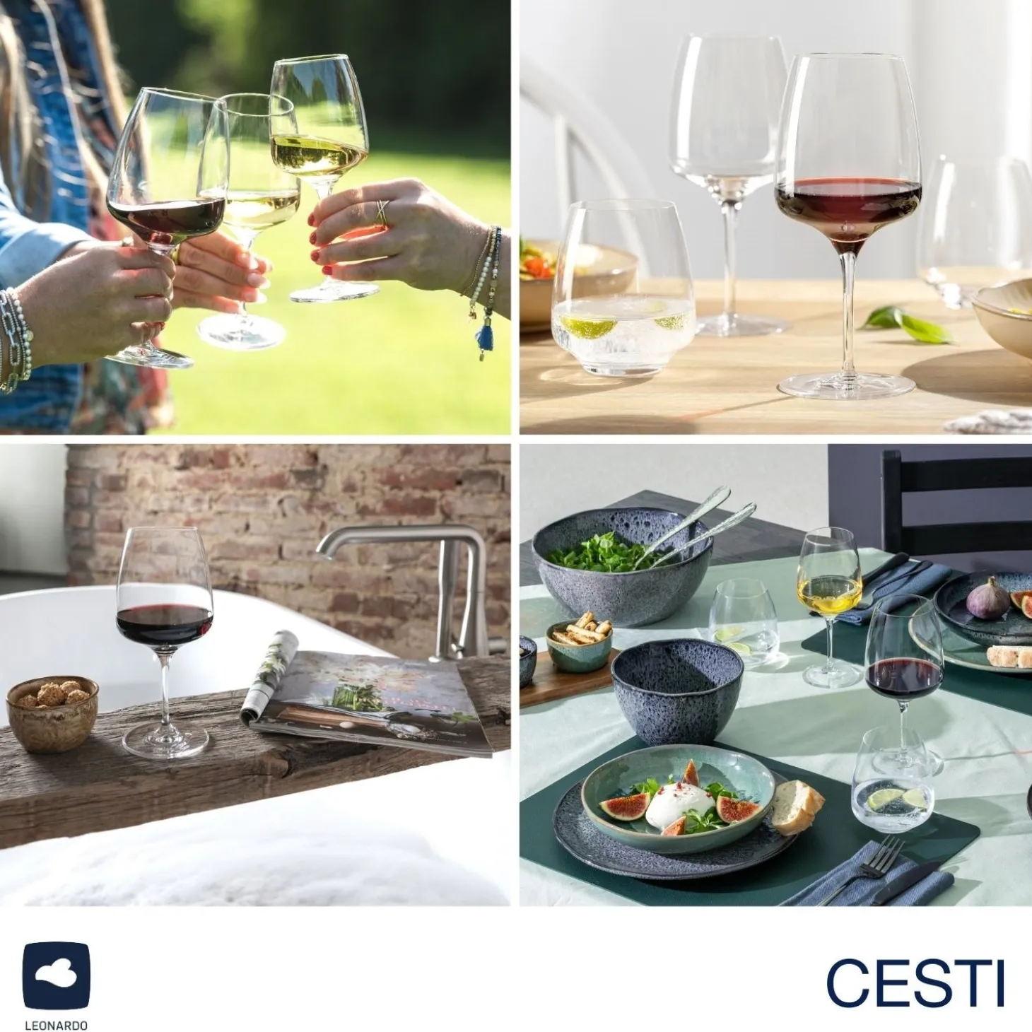 Glasset CESTI 8-teilig + Poliertuch