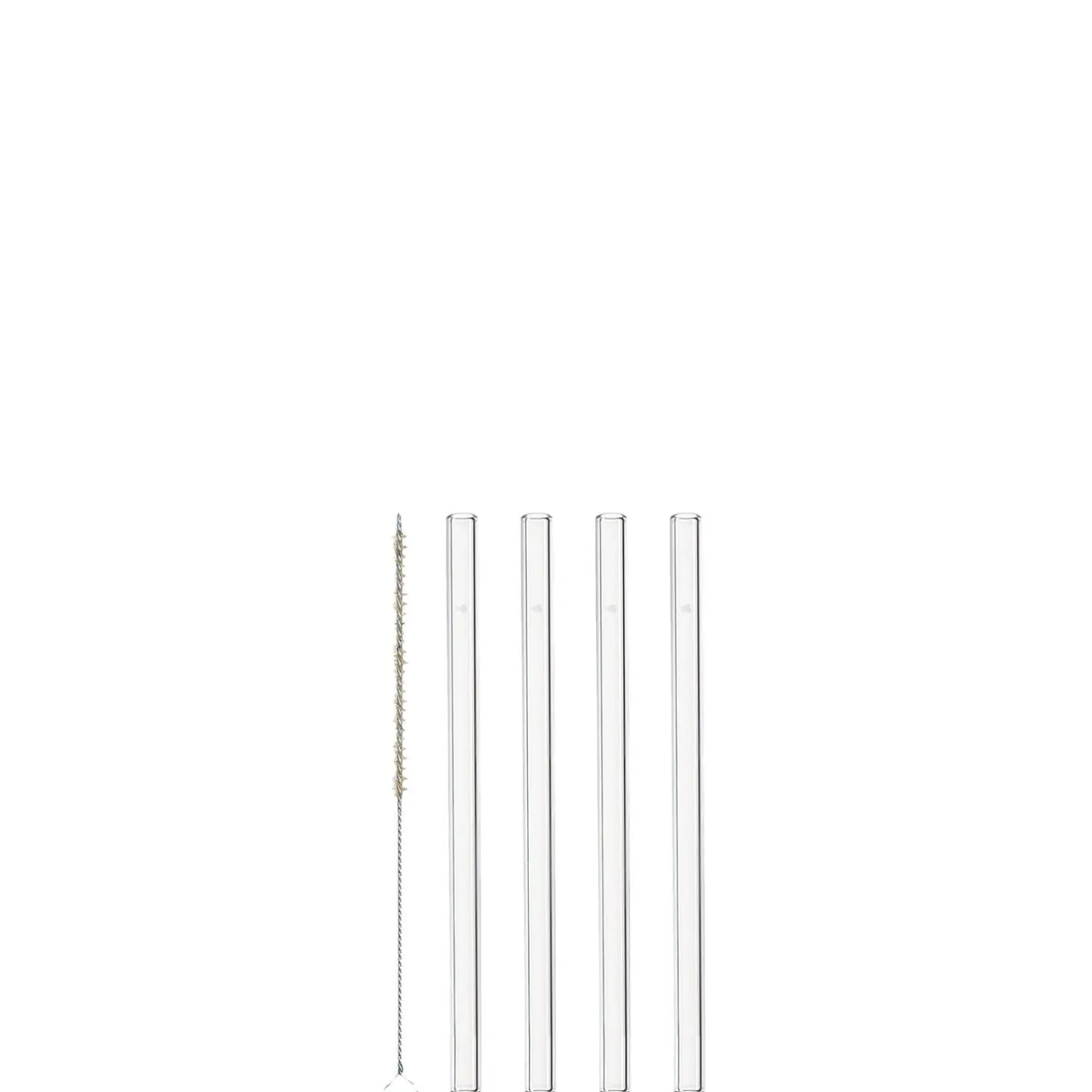 Glastrinkhalme CIAO 15 cm 4er-Set + Reinigungsbürste
