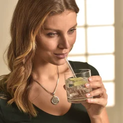 Glastrinkhalme CIAO 15 cm 4er-Set + Reinigungsbürste