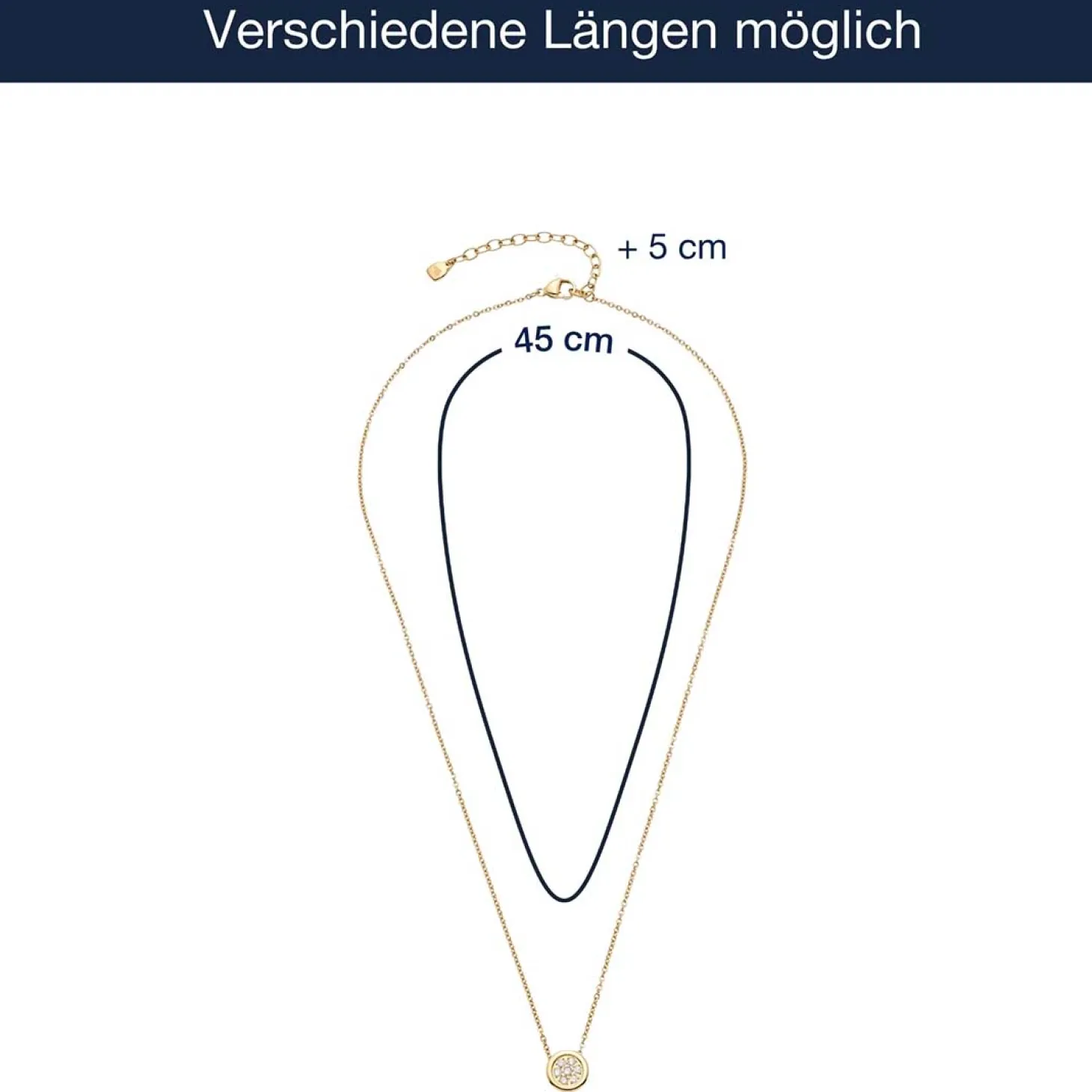 Halskette CATHERINE 45 cm gold