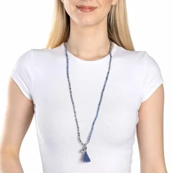 Halskette DONNA 80 cm blau Sommer