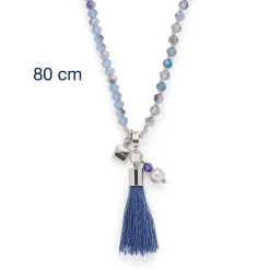 Halskette DONNA 80 cm blau Sommer
