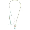 Halskette DONNA 80 cm türkis Sommer