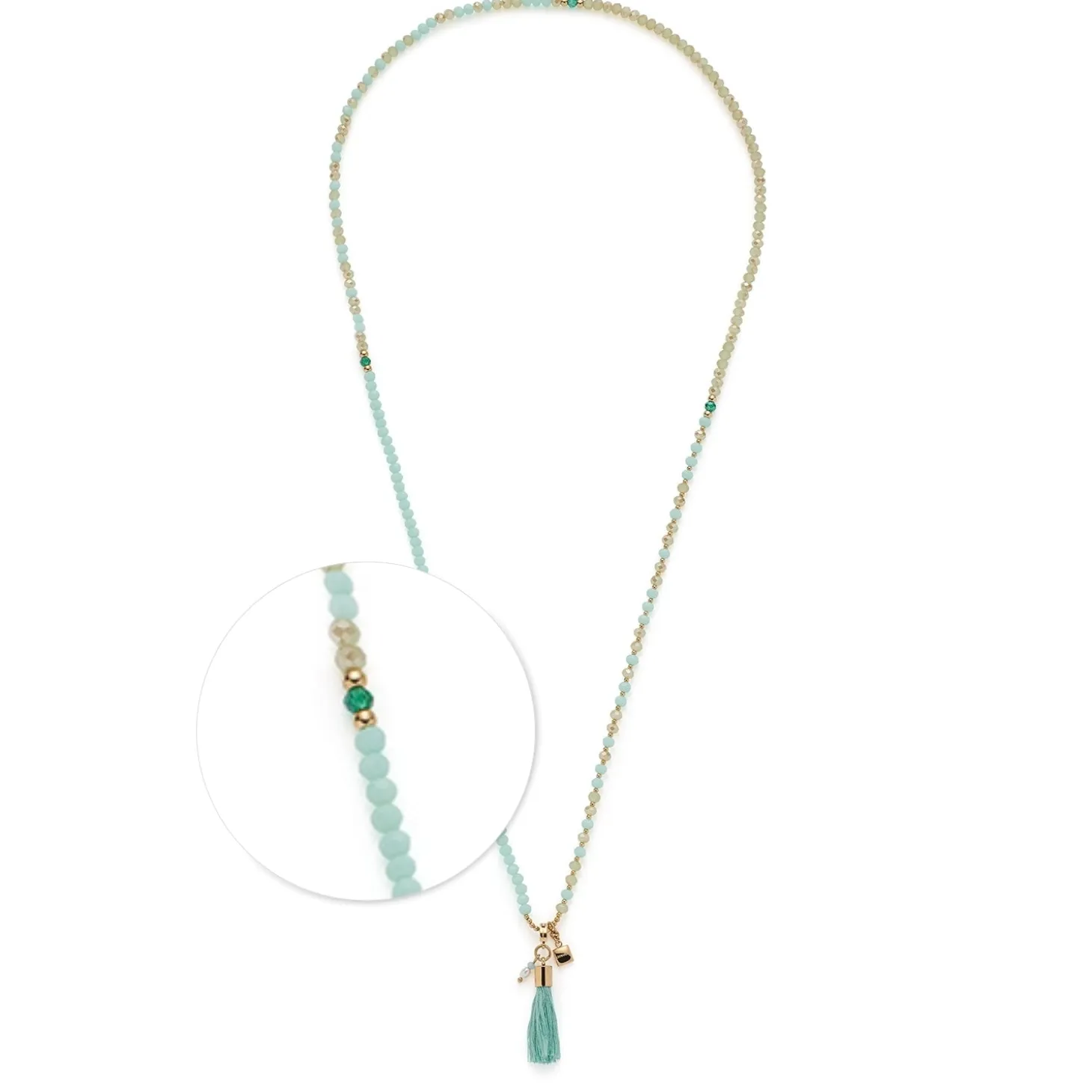 Halskette DONNA 80 cm türkis Sommer