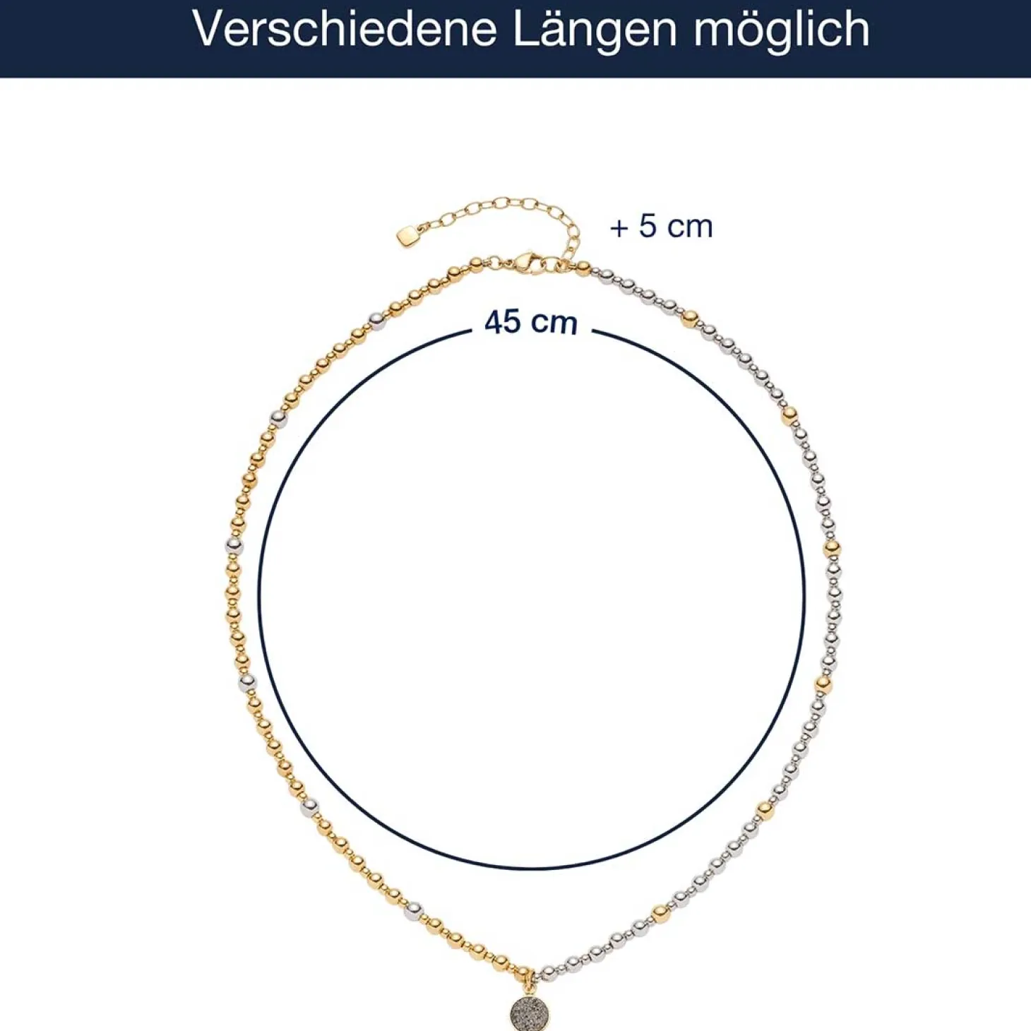 Halskette ELAINE 45 cm gold