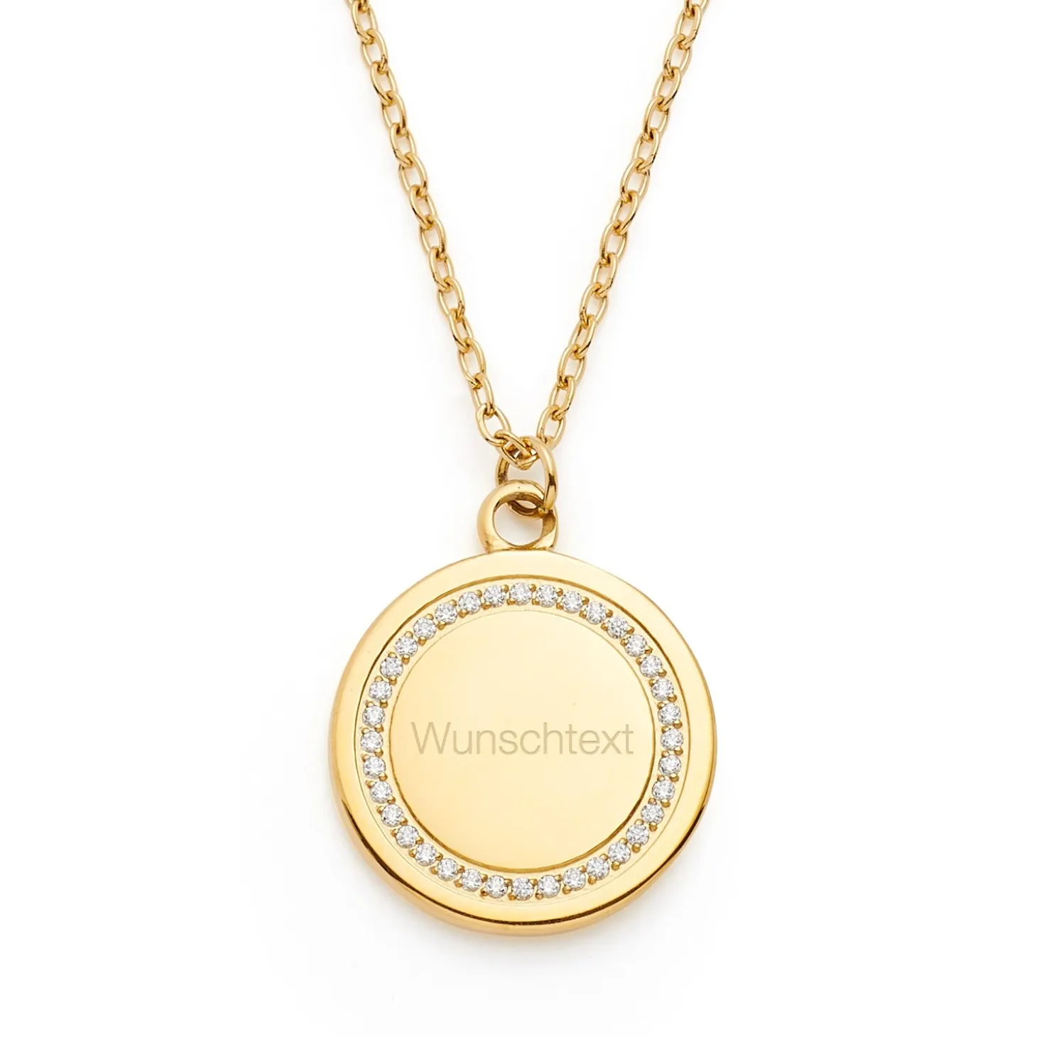 Halskette FERRARA 45 cm gold mit persönlicher Gravur