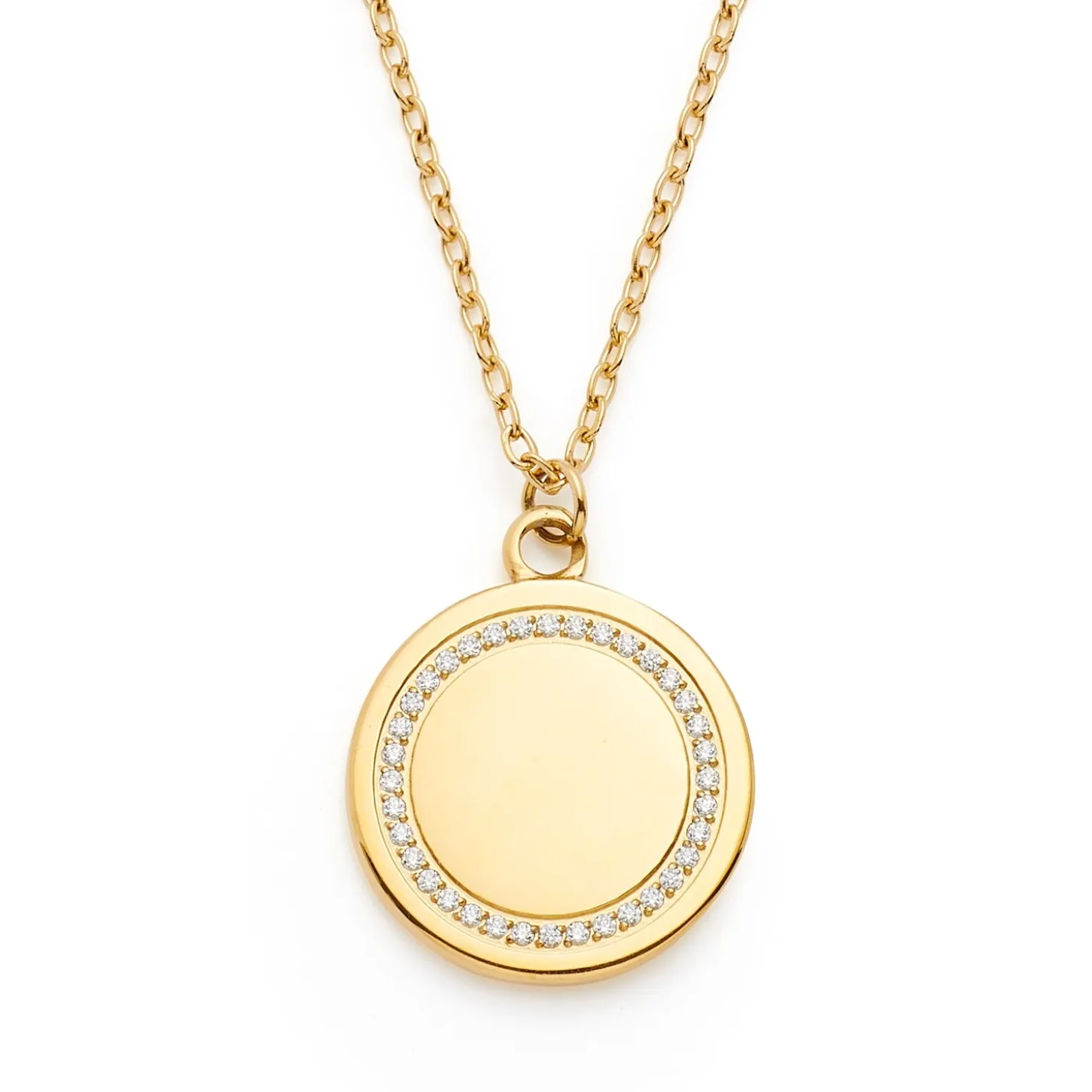 Halskette FERRARA 45 cm gold mit persönlicher Gravur