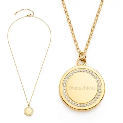 Halskette FERRARA 45 cm gold mit persönlicher Gravur