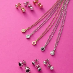 Halskette ISA 42 cm glitz/weiß