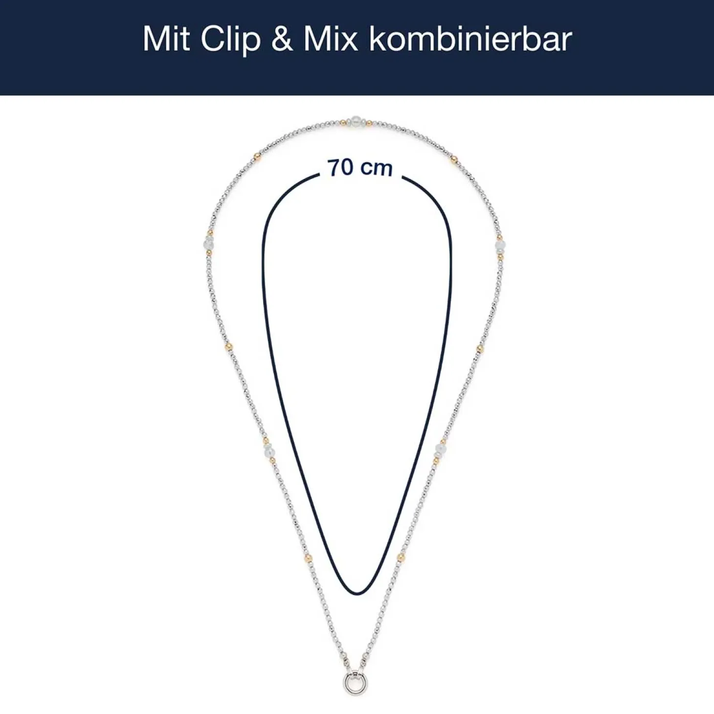 Halskette NOURA 70 cm Clip & Mix