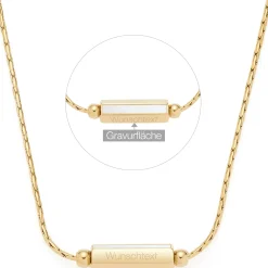 Halskette PILEA 45 cm gold mit persönlicher Gravur