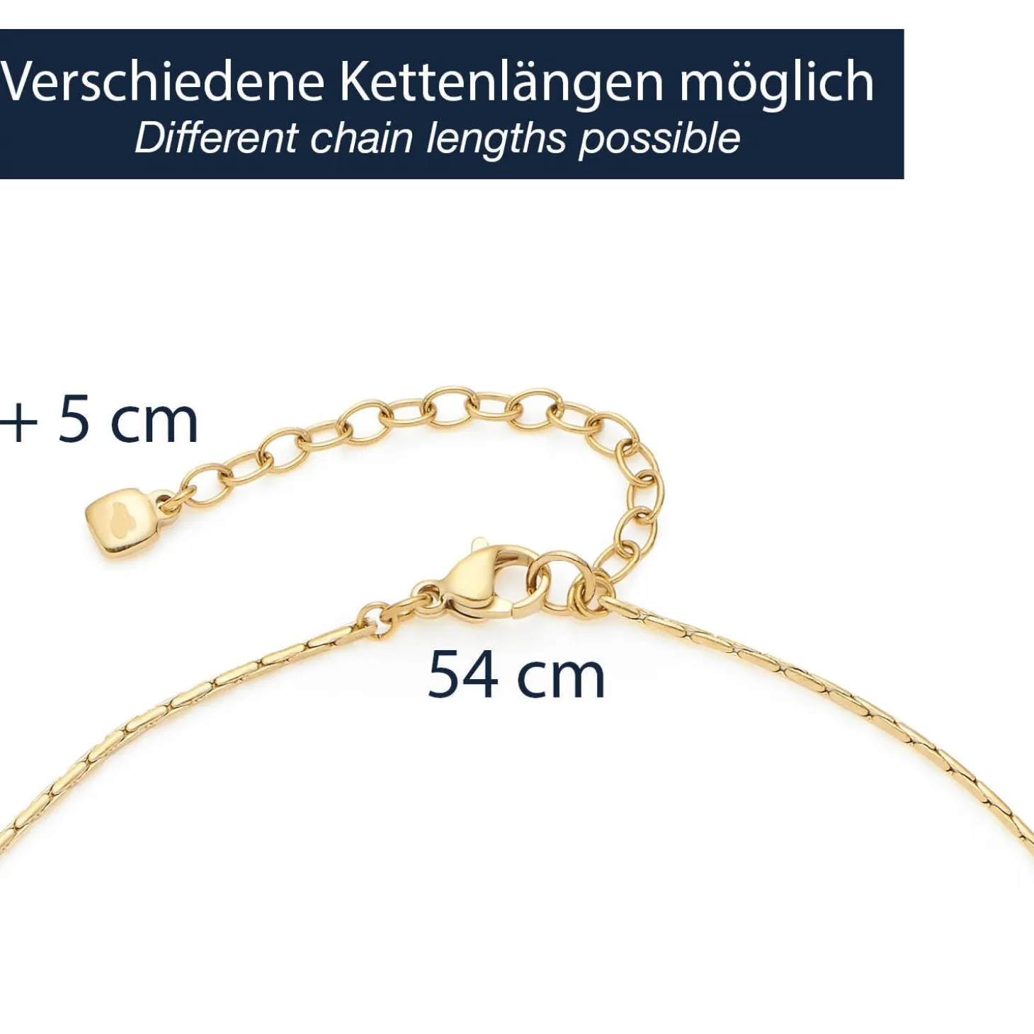 Halskette PILEA 45 cm gold mit persönlicher Gravur