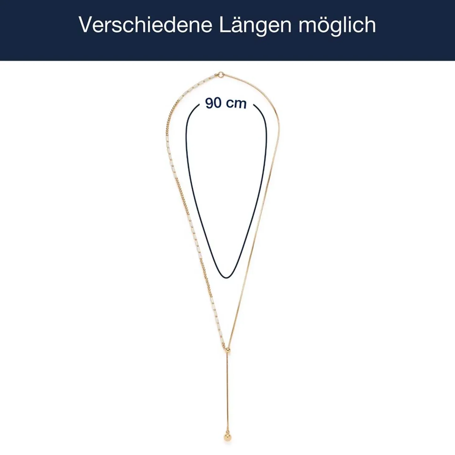 Halskette YVONNE 90 cm gold