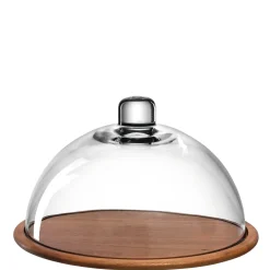 Holzkäseplatte/Glasglocke CUCINA 2-teilig