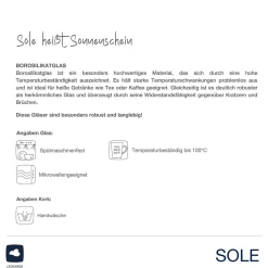 Karaffe SOLE 0,9 l mit Korkstopfen
