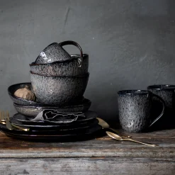 Keramikschale MATERA 15 cm anthrazit 6er-Set