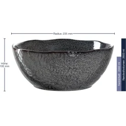 Keramikschale MATERA 24 cm anthrazit