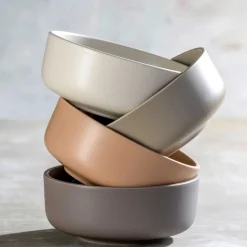 Keramikschale ROMA 16 cm taupe 6er-Set