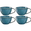 Keramiktasse MATERA 290 ml blau 4er-Set