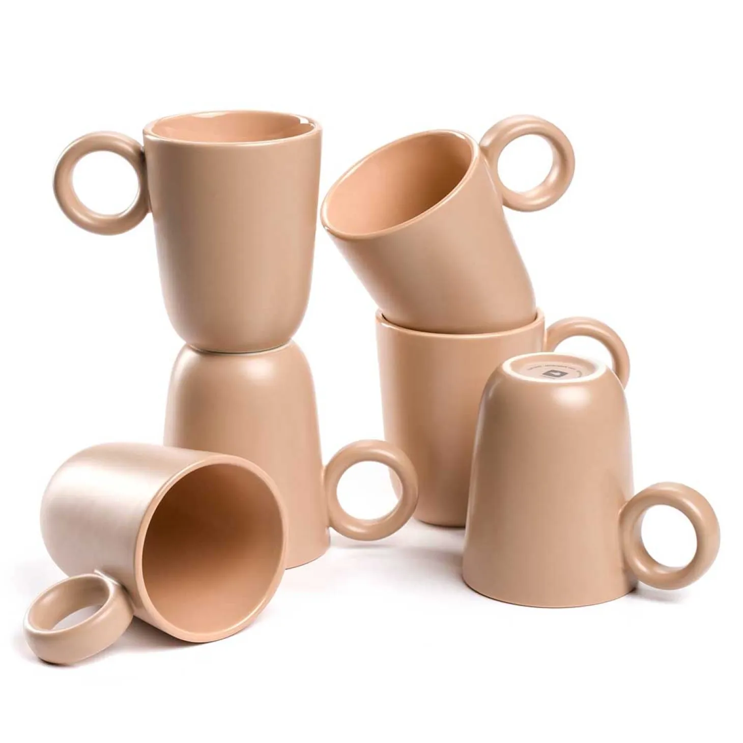 Keramiktasse ROMA 400 ml apricot 6er-Set
