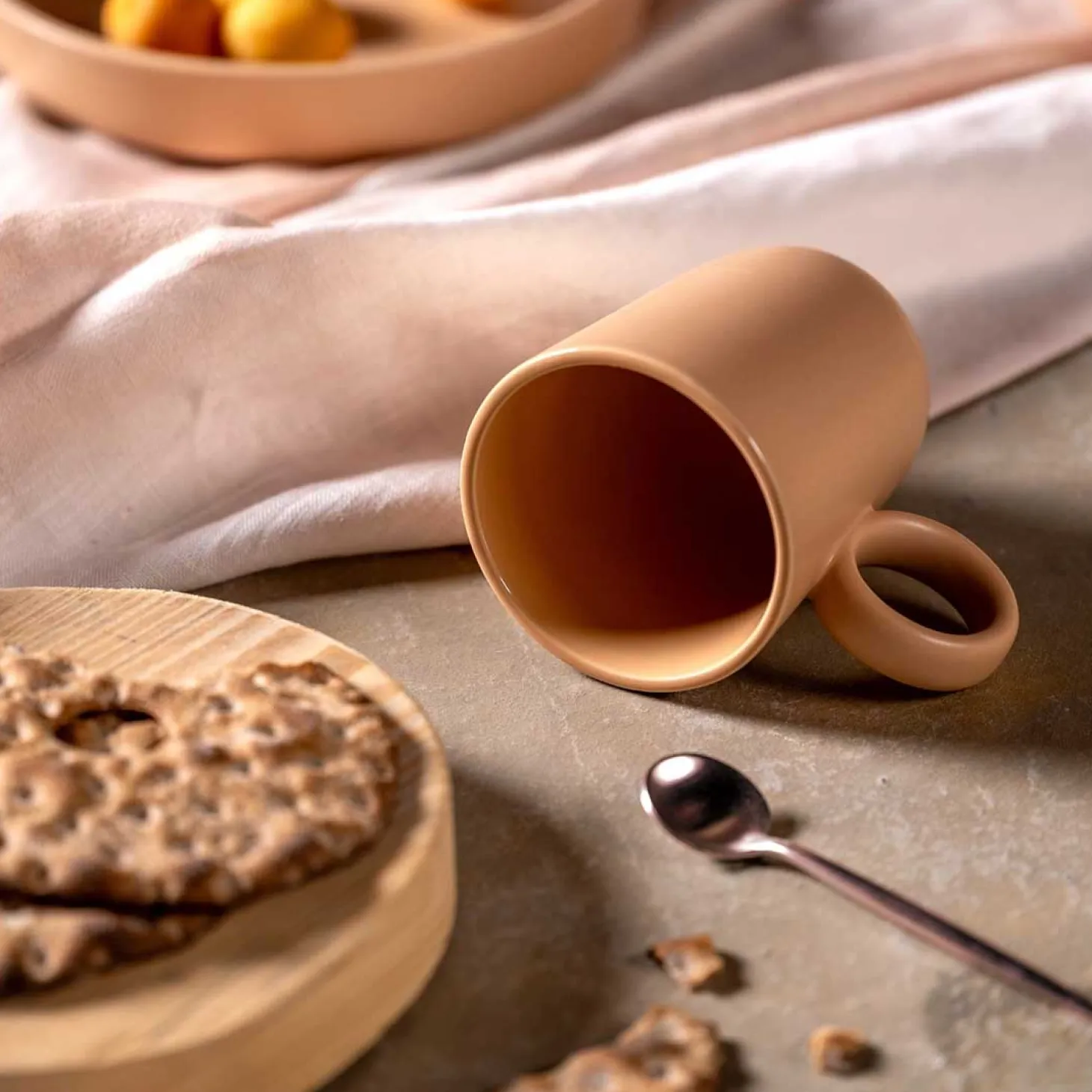 Keramiktasse ROMA 400 ml apricot 6er-Set