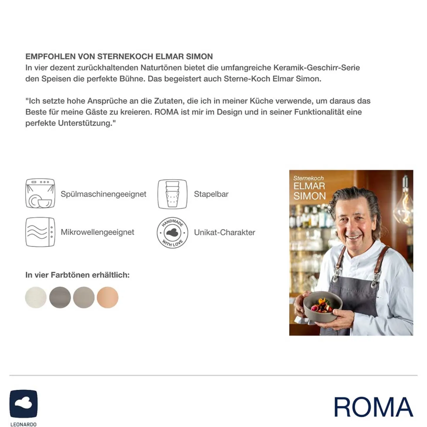 Keramiktasse ROMA 400 ml apricot 6er-Set