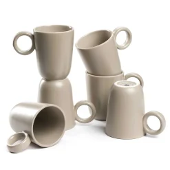 Keramiktasse ROMA 400 ml beige 6er-Set
